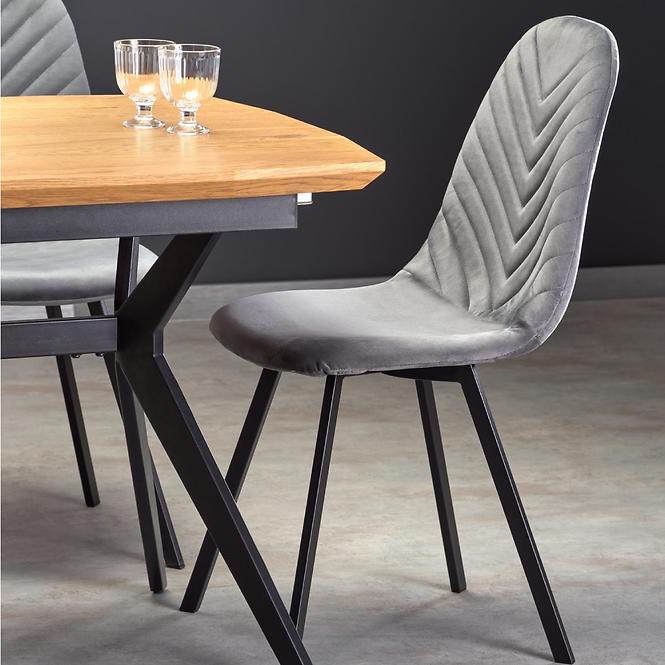 Rozkladací stôl Gustavo 140/180x80cm Mdf/Oceľ – Dub Zlatá/Čierna