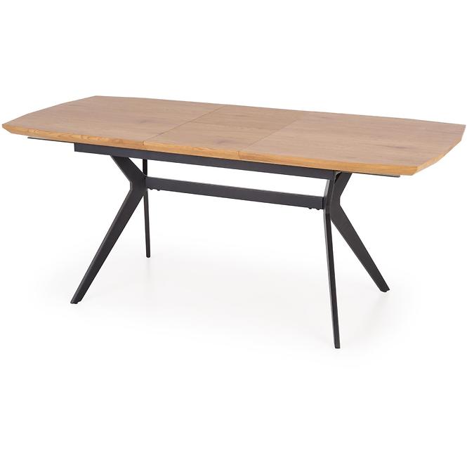 Rozkladací stôl Gustavo 140/180x80cm Mdf/Oceľ – Dub Zlatá/Čierna
