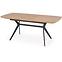 Rozkladací stôl Gustavo 140/180x80cm Mdf/Oceľ – Dub Zlatá/Čierna,2