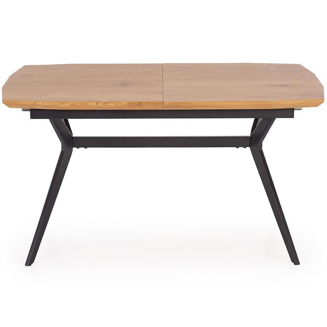 Rozkladací stôl Gustavo 140/180x80cm Mdf/Oceľ – Dub Zlatá/Čierna,3