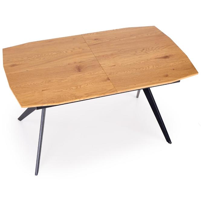 Rozkladací stôl Gustavo 140/180x80cm Mdf/Oceľ – Dub Zlatá/Čierna