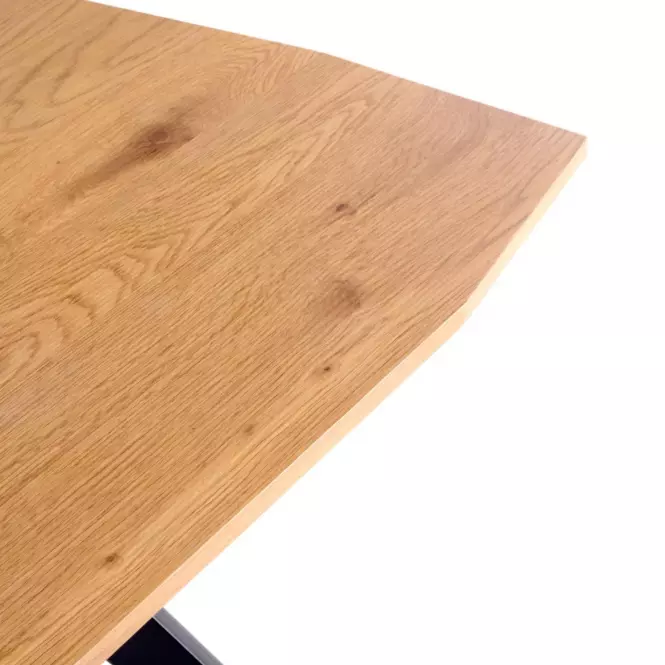 Rozkladací stôl Gustavo 140/180x80cm Mdf/Oceľ – Dub Zlatá/Čierna