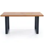 Rozkladací stôl Perez 160/250x90 cm doska/drevo/oceľ – J. Dub/Čierna