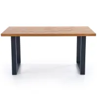 Rozkladací stôl Perez 160/250x90 cm doska/drevo/oceľ – J. Dub/Čierna