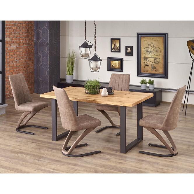 Rozkladací stôl Perez 160/250x90 cm doska/drevo/oceľ – J. Dub/Čierna,12