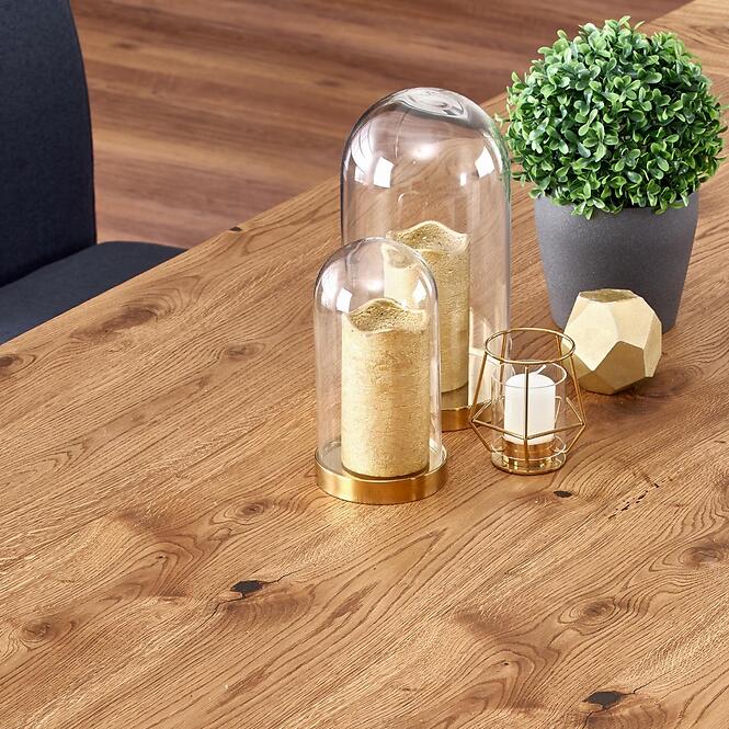 Rozkladací stôl Perez 160/250x90 cm doska/drevo/oceľ – J. Dub/Čierna,18