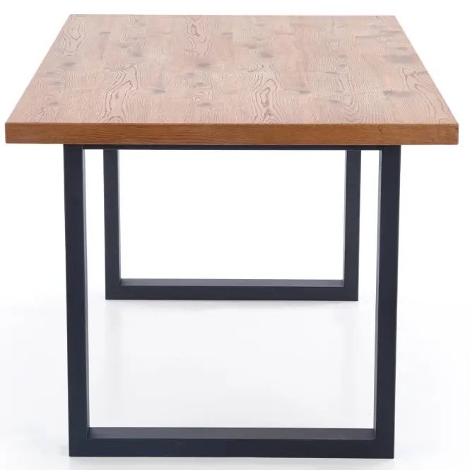 Rozkladací stôl Perez 160/250x90 cm doska/drevo/oceľ – J. Dub/Čierna,2