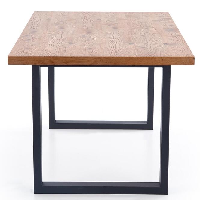 Rozkladací stôl Perez 160/250x90 cm doska/drevo/oceľ – J. Dub/Čierna,8