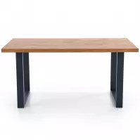 Rozkladací stôl Perez 160/250x90cm Płyta/Drevo/Oceľ – J. Dub/Čierna