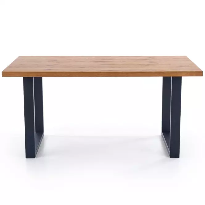 Rozkladací stôl Perez 160/250x90cm Płyta/Drevo/Oceľ – J. Dub/Čierna