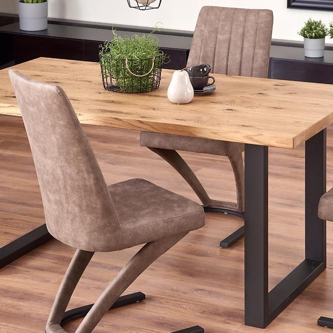 Rozkladací stôl Perez 160/250x90cm Płyta/Drevo/Oceľ – J. Dub/Čierna
