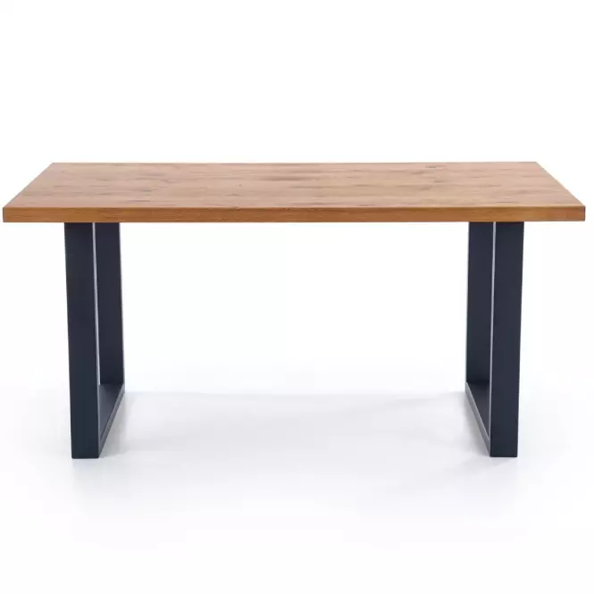 Rozkladací stôl Perez 160/250x90cm Płyta/Drevo/Oceľ – J. Dub/Čierna