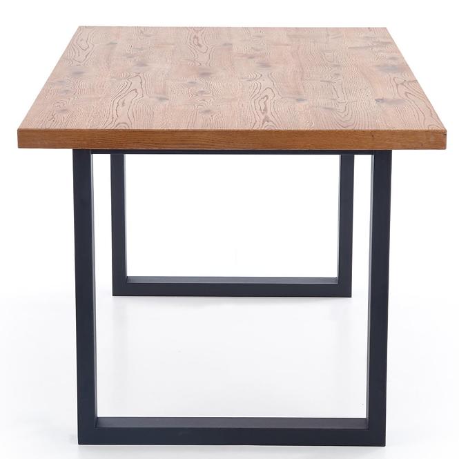 Rozkladací stôl Perez 160/250x90cm Płyta/Drevo/Oceľ – J. Dub/Čierna