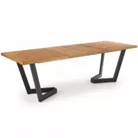 Rozkladací stôl Massive 160/250x90cmSvetlý Dub/Čierna