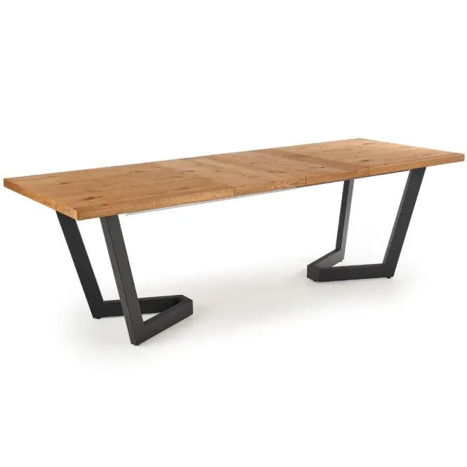 Rozkladací stôl Massive 160/250x90cmSvetlý Dub/Čierna