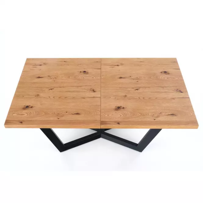 Rozkladací stôl Massive 160/250x90cmSvetlý Dub/Čierna