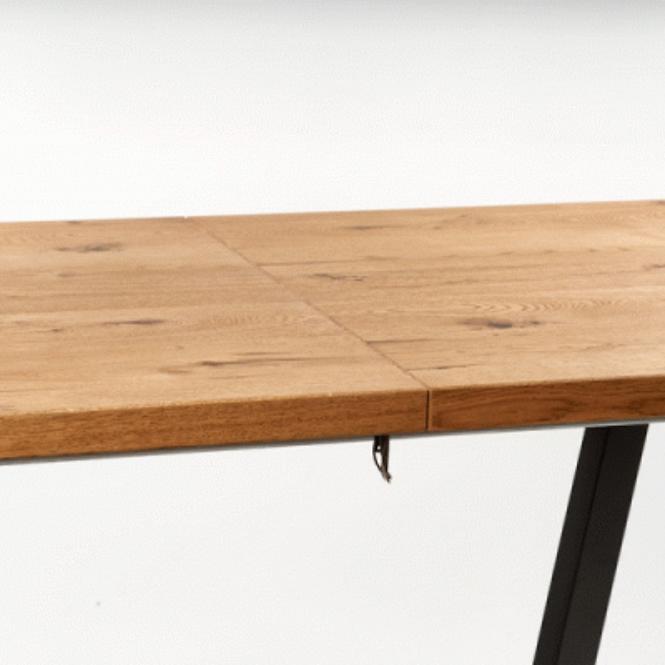 Rozkladací stôl Massive 160/250x90cmSvetlý Dub/Čierna