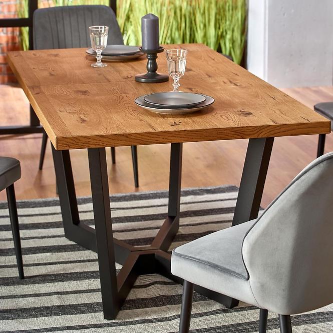 Rozkladací stôl Massive 160/250x90cmSvetlý Dub/Čierna