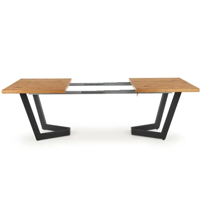 Rozkladací stôl Massive 160/250x90cmSvetlý Dub/Čierna,5