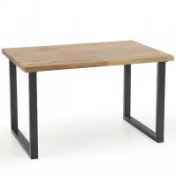 Stôl Radus B) Dub Lity 140x85 – Dub Naturalny/Čierna