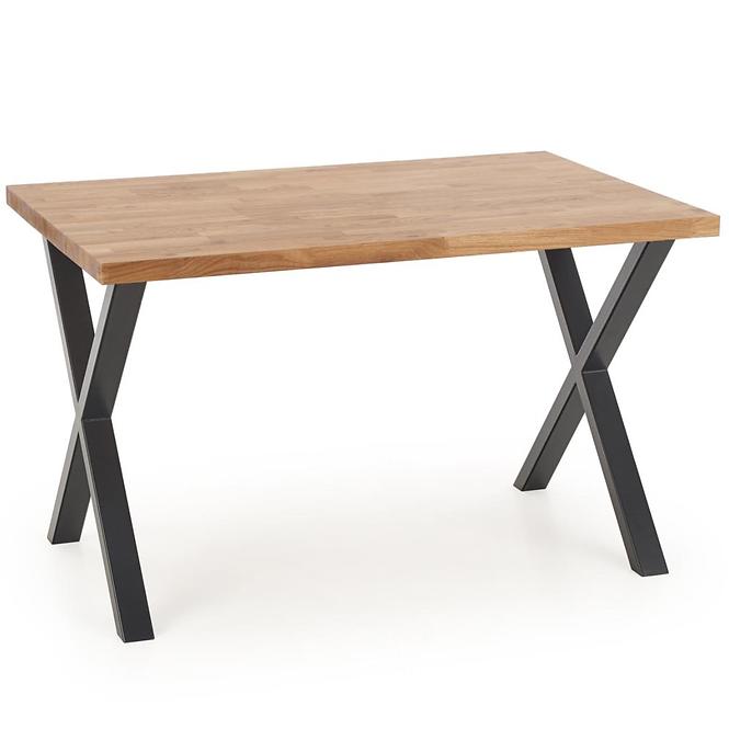 Stôl Apex A) Dub Lity 120x78 – Dub Naturalny/Čierna,2