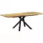 Rozkladací stôl Derrick 160/200x90cm Mdf/Oceľ – Dub Naturalny/Čierna