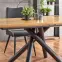 Rozkladací stôl Derrick 160/200x90cm Mdf/Oceľ – Dub Naturalny/Čierna,11