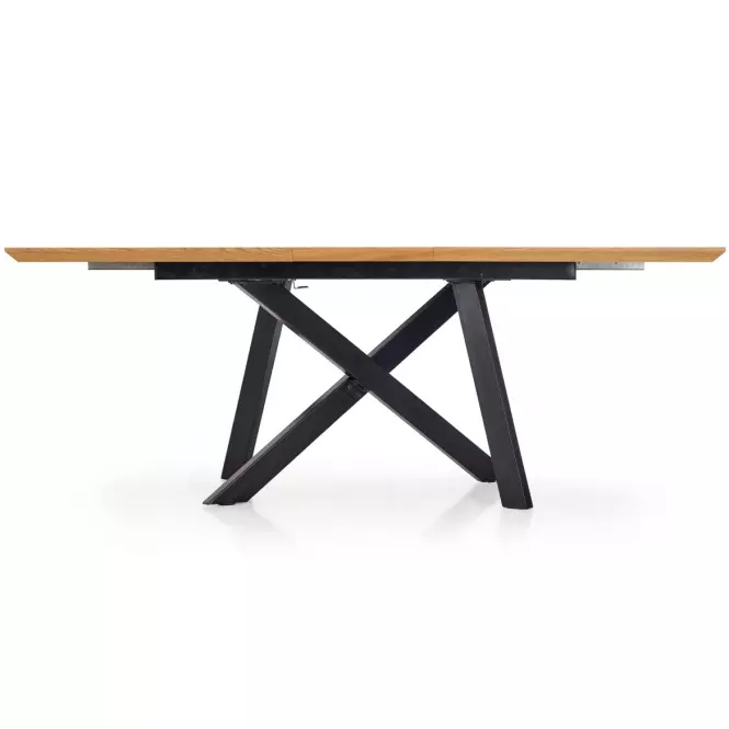 Rozkladací stôl Capital 160/200x90cm Mdf/Oceľ – Dub Zlatá/Čierna