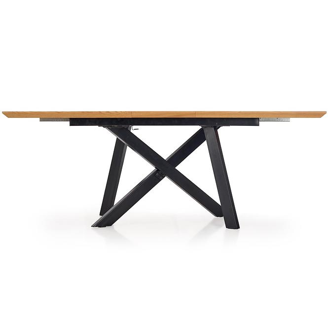 Rozkladací stôl Capital 160/200x90cm Mdf/Oceľ – Dub Zlatá/Čierna