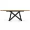 Rozkladací stôl Capital 160/200x90cm Mdf/Oceľ – Dub Zlatá/Čierna,3