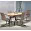 Rozkladací stôl Capital 160/200x90cm Mdf/Oceľ – Dub Zlatá/Čierna,12