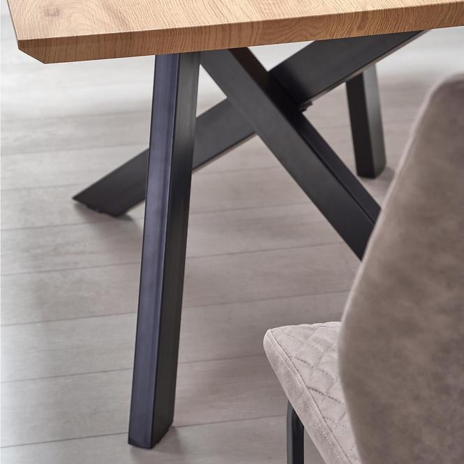 Rozkladací stôl Capital 160/200x90cm Mdf/Oceľ – Dub Zlatá/Čierna