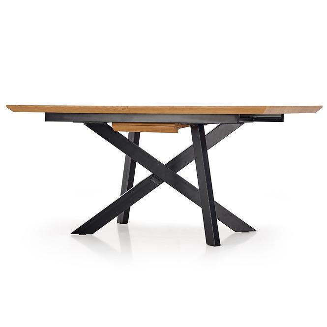 Rozkladací stôl Capital 160/200x90cm Mdf/Oceľ – Dub Zlatá/Čierna