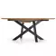 Rozkladací stôl Capital 160/200x90cm Mdf/Oceľ – Dub Zlatá/Čierna,4