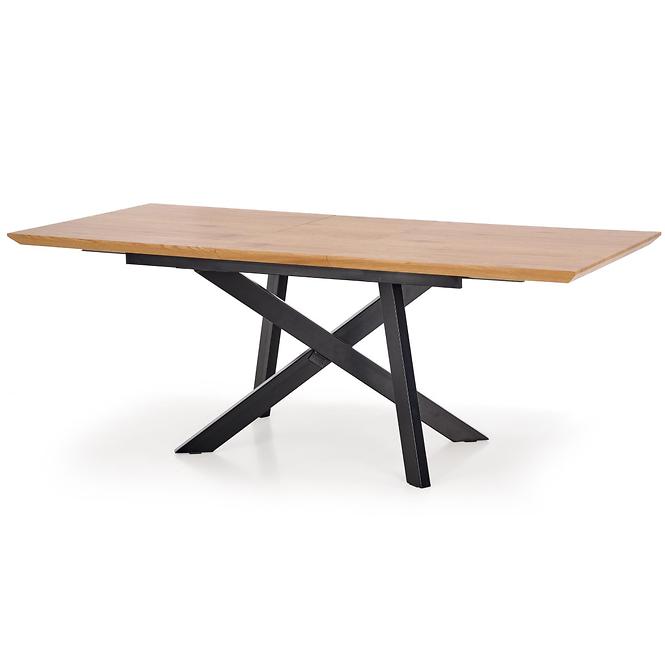 Rozkladací stôl Capital 160/200x90cm Mdf/Oceľ – Dub Zlatá/Čierna