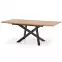 Rozkladací stôl Capital 160/200x90cm Mdf/Oceľ – Dub Zlatá/Čierna,2