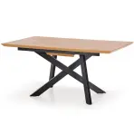 Rozkladací stôl Capital 160/200x90cm Mdf/Oceľ – Dub Zlatá/Čierna