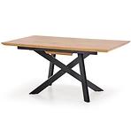 Rozkladací stôl Capital 160/200x90cm Mdf/Oceľ – Dub Zlatá/Čierna