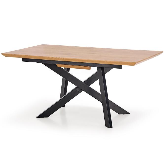 Rozkladací stôl Capital 160/200x90cm Mdf/Oceľ – Dub Zlatá/Čierna
