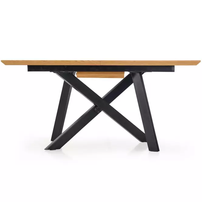 Rozkladací stôl Capital 160/200x90cm Mdf/Oceľ – Dub Zlatá/Čierna