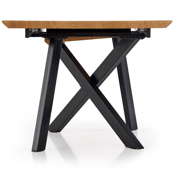 Rozkladací stôl Capital 160/200x90cm Mdf/Oceľ – Dub Zlatá/Čierna,6