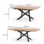 Rozkladací stôl Capital 160/200x90cm Mdf/Oceľ – Dub Zlatá/Čierna,7
