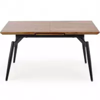 Rozkladací stôl Cambell 140/180x80cm Mdf/Oceľ – Dub Naturalny/Čierna