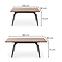 Rozkladací stôl Cambell 140/180x80cm Mdf/Oceľ – Dub Naturalny/Čierna,10