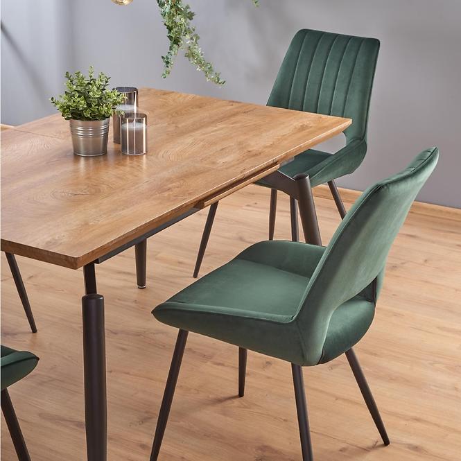 Rozkladací stôl Cambell 140/180x80cm Mdf/Oceľ – Dub Naturalny/Čierna