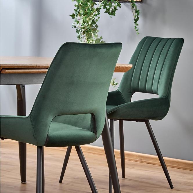 Rozkladací stôl Cambell 140/180x80cm Mdf/Oceľ – Dub Naturalny/Čierna