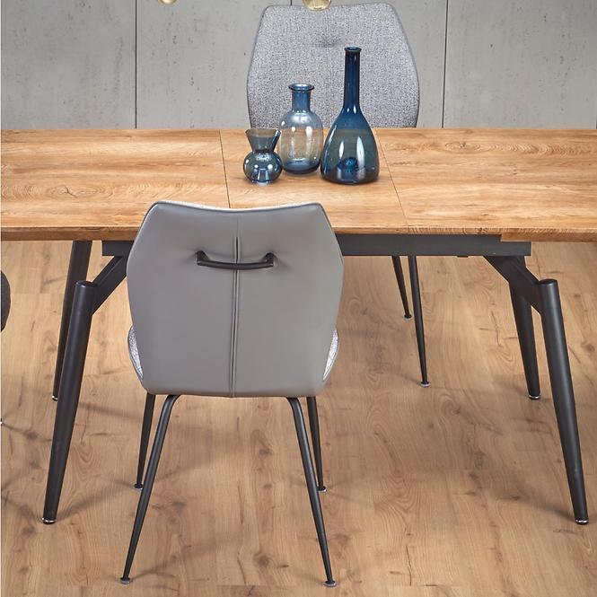 Rozkladací stôl Cambell 140/180x80cm Mdf/Oceľ – Dub Naturalny/Čierna