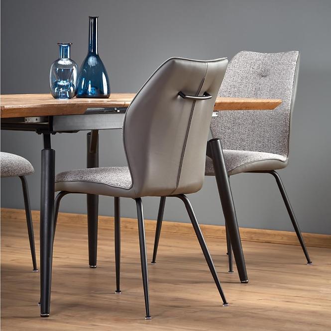 Rozkladací stôl Cambell 140/180x80cm Mdf/Oceľ – Dub Naturalny/Čierna