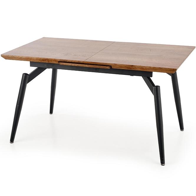 Rozkladací stôl Cambell 140/180x80cm Mdf/Oceľ – Dub Naturalny/Čierna