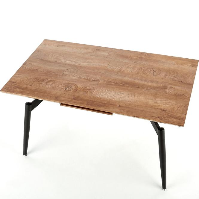 Rozkladací stôl Cambell 140/180x80cm Mdf/Oceľ – Dub Naturalny/Čierna